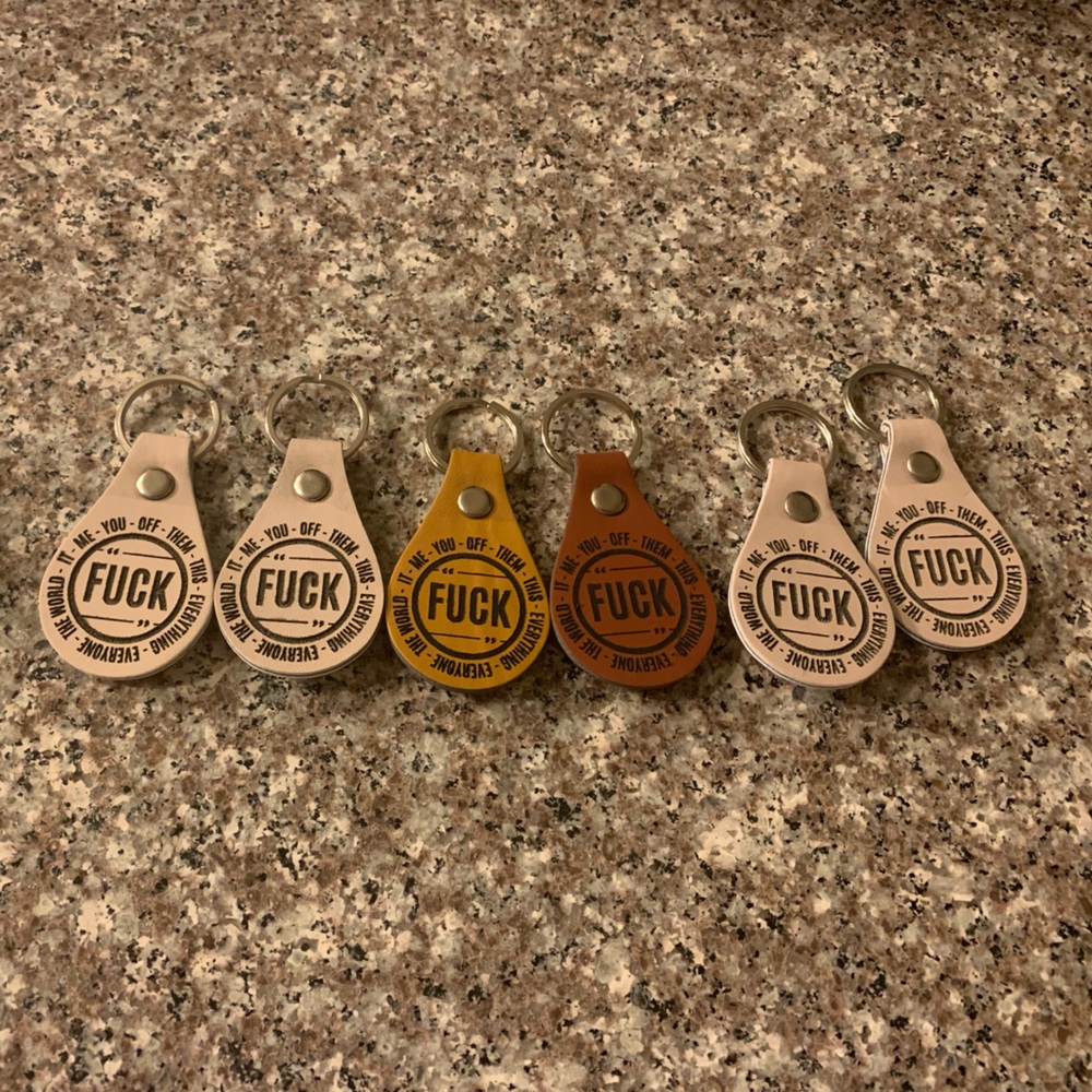 3 key chains, 3 colors